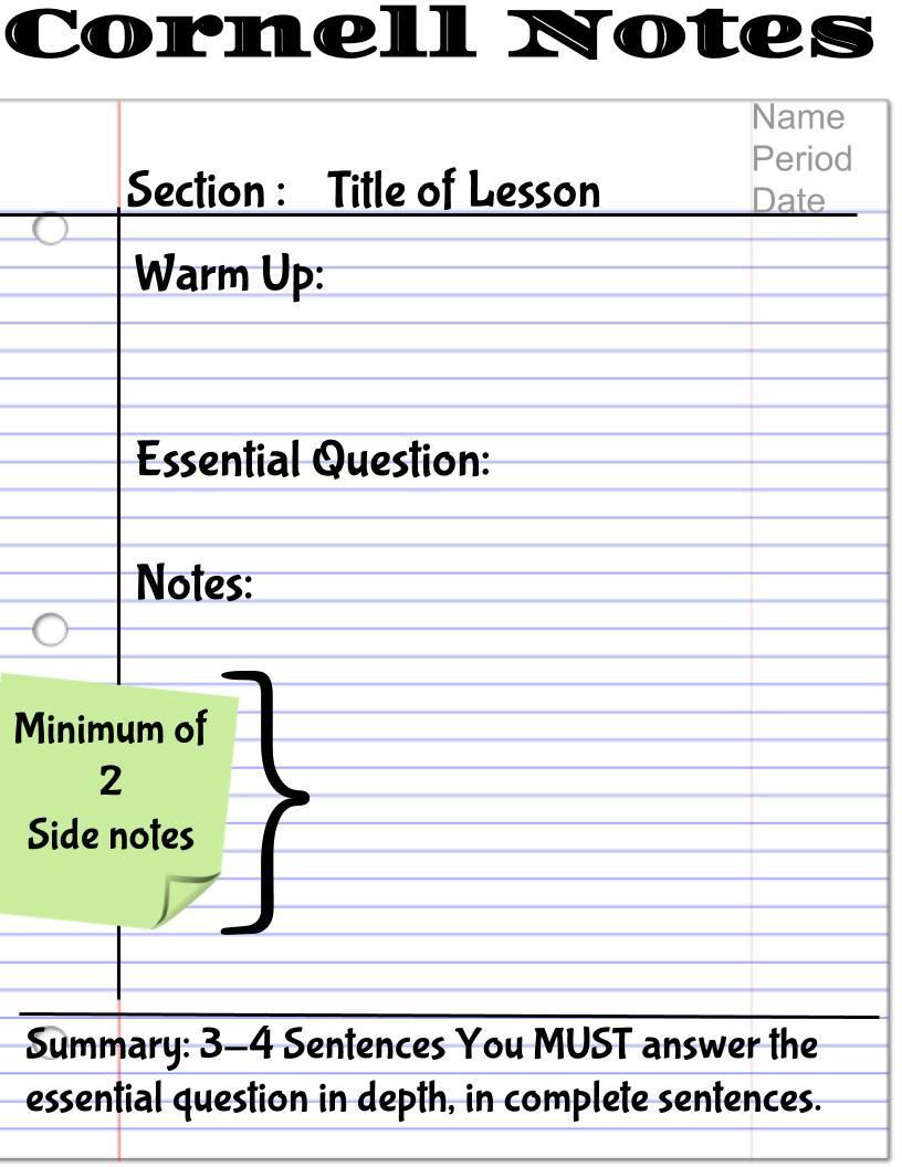 Cornell Notes 